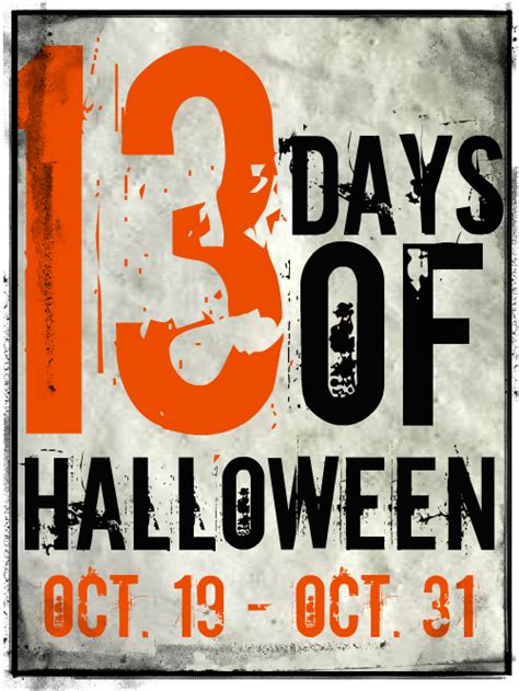 13 Days of Halloween: Horror Movies, Scary Books and Ghosts - Ramblings of a Coffee Addicted Writer