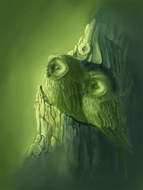 green owls by Owl-kapusha on DeviantArt