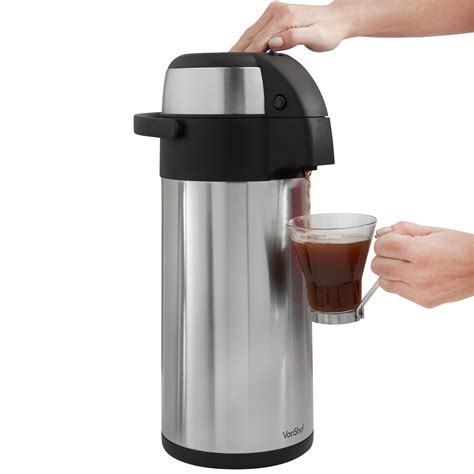 VonShef 5L Tea Urn Airpot Coffee Flask Pump Drinks Dispenser Office Insulated | eBay