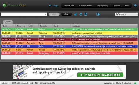 Ipswitch Syslog Server 1.0.59 - Download, Screenshots