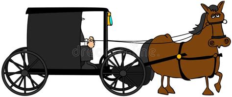 Amish Buggy stock illustration. Illustration of rein - 16470221