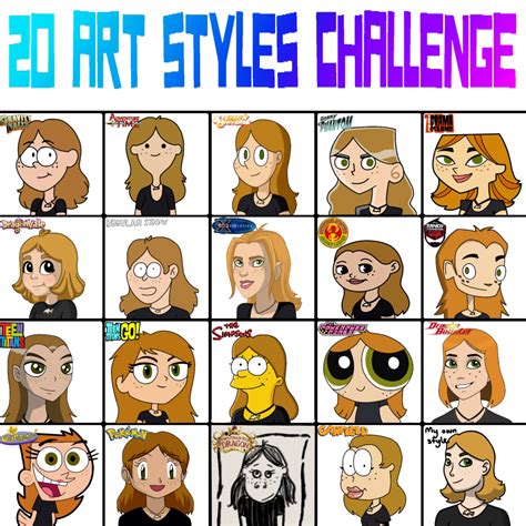 20 Styles Challenge! by LunaTheNightFury | Cartoon style drawing, Art ...