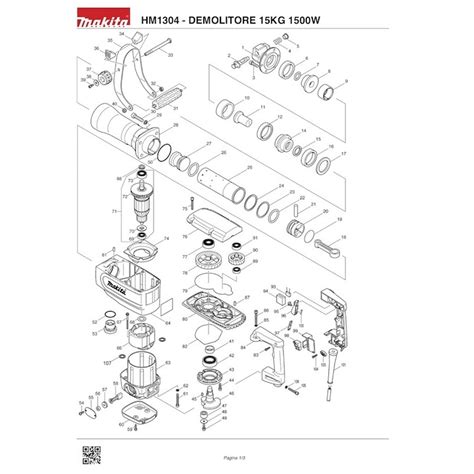 Makita Spare Parts for Demolition Hammer HM1304