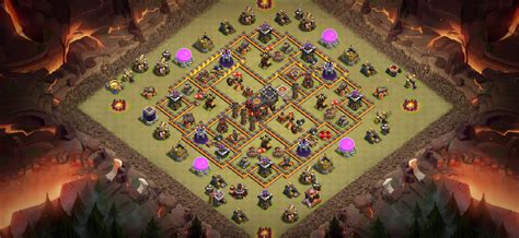 2023 Town Hall 10 War base layout with Copy Link of layout - Base of Clans