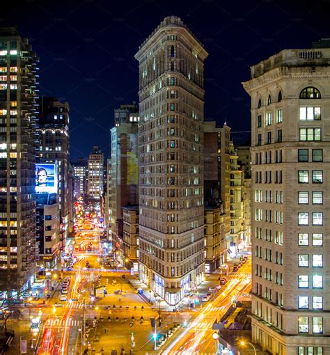 Flatiron Building in the Night | High-Quality Architecture Stock Photos ...