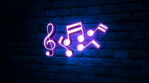 Neon Music Notes Wallpaper - WallpaperSafari