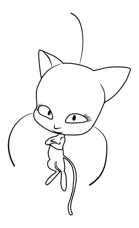 Ladybug And Cat Noir Kwami Coloring Pages