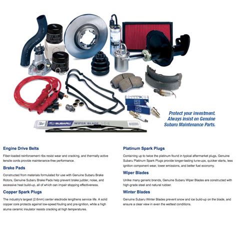 Genuine Subaru Maintenance Parts | Subaru Pacific