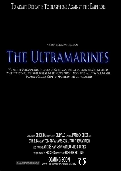 The Ultramarines -Movie Poster by BillyJB on DeviantArt