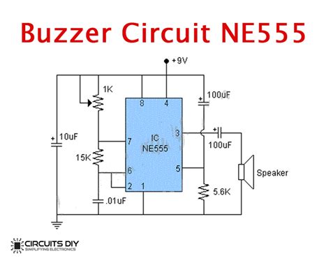 Simple Buzzer Circuit | Electronic circuit design, Circuit diagram, Circuit