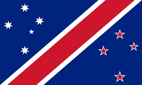 My flag of a possible Australia-New Zealand Union. Not the best, but I gave it a shot. : r ...