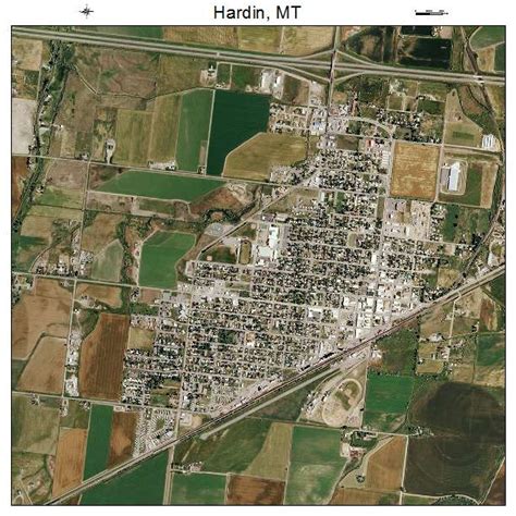 Aerial Photography Map of Hardin, MT Montana