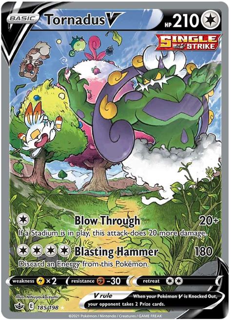 Tornadus V - Chilling Reign #185 Pokemon Card