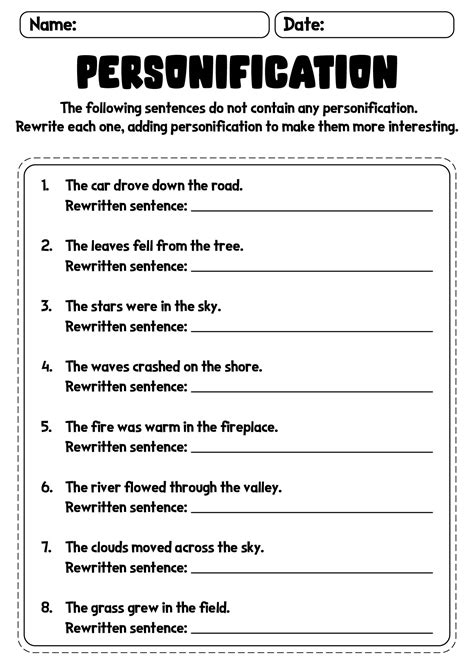 15 Personification Worksheets For Students / worksheeto.com