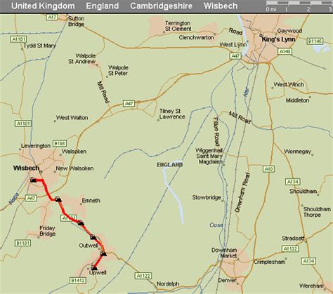 LNER Encyclopedia: Wisbech and Upwell Railway: Route