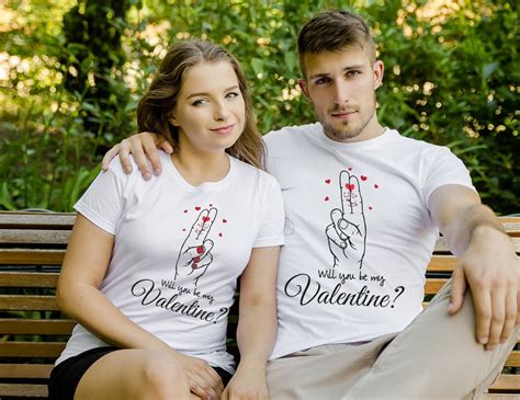 Customized Couple T Shirts "Will You Be My Valentine" – Great Couple Gift