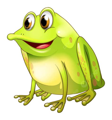 A Green Bullfrog White Happy Clip Art Vector, White, Happy, Clip Art PNG and Vector with ...