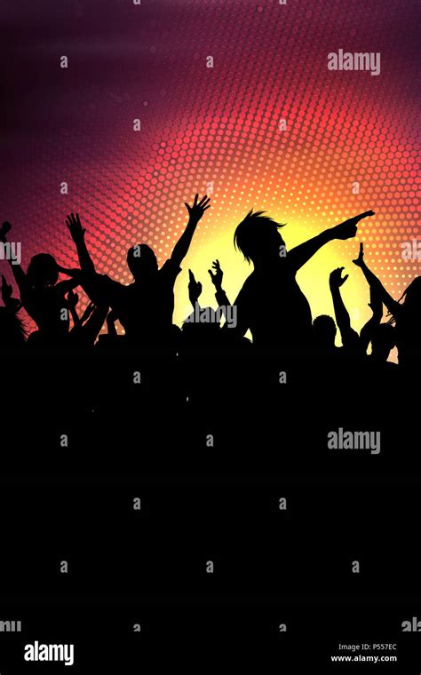 Silhouette of a party crowd Stock Photo - Alamy