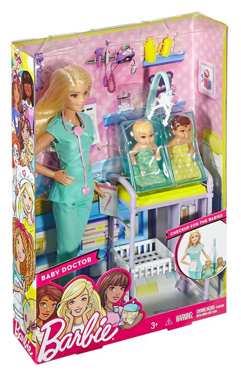 Barbie Doll Baby Doctor Play Set with Two Patients - Affordable ...