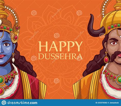 Happy dussehra poster stock vector. Illustration of lord - 253376582