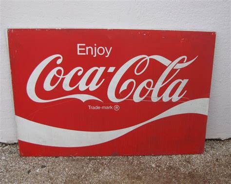 Huge 66"x 44" Rare Size Enjoy Coca Cola Metal Advertising Rustic Decor Sign! #CocaCola Vintage ...