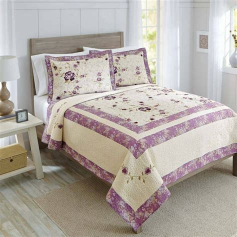 Better Homes & Gardens Purple Blossom Quilt Collection, 1 Each - Walmart.com - Walmart.com