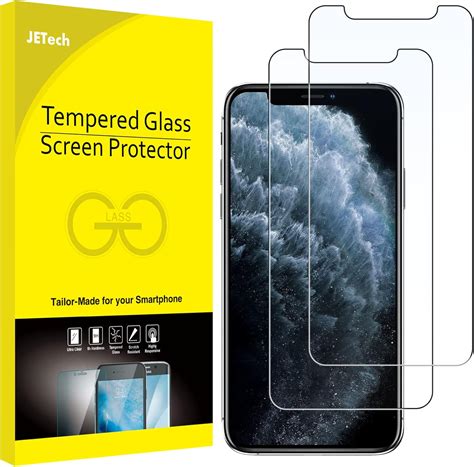 JETech Screen Protector for iPhone 11 Pro Max and iPhone Xs Max 6.5-Inch, Tempered Glass Film, 2 ...