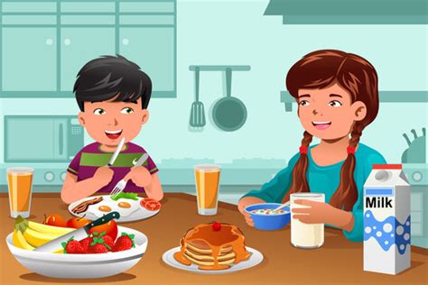 Cartoon Kids Eating Breakfast Images – Browse 18,218 Stock Photos, Vectors, and Video | Adobe Stock