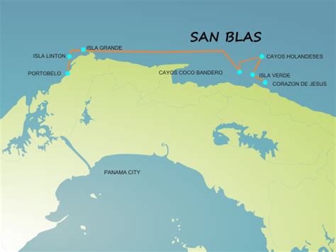 San Blas Islands Panama Map