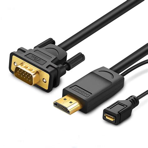 Ugreen MM101 HDMI to VGA Adapter Cable Video Converter HDMI Cable with ...