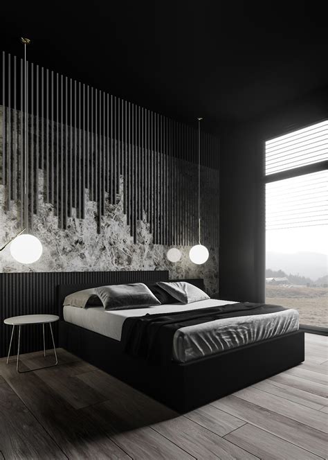 Minimal Dark Bedroom on Behance