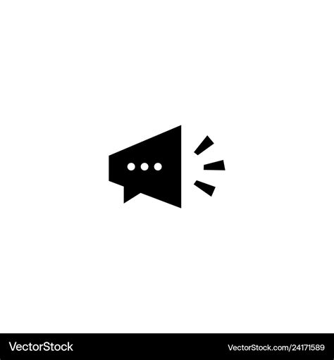 Talk speak speaker chat bubble logo icon Vector Image