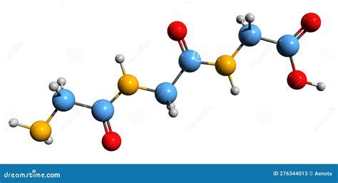 3D Image Of Glycyl-glycyl-glycine Skeletal Formula Royalty-Free Stock ...