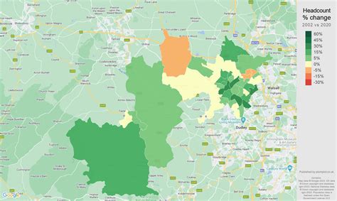 Wolverhampton population growth rates.