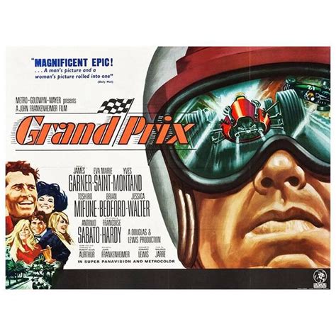 "Grand Prix" Film Poster, 1966 | Grand prix, James garner, Movie posters