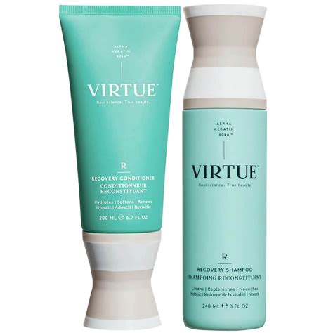 VIRTUE Recovery Shampoo and Conditioner Duo For Dry, Damaged and Coloured Hair - LOOKFANTASTIC