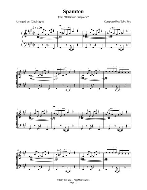 Spamton - Deltarune Chapter 2 Sheet music for Piano (Solo) Easy ...