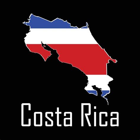 Costa Rica flag map design. 20796167 Vector Art at Vecteezy