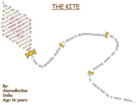 The Kite - A True Shape by Anuradha | Shape poems for kids, Shape poems, Poetry for kids