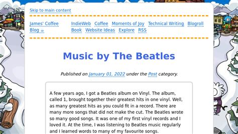 Music by The Beatles | James' Coffee Blog