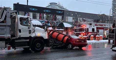 Snow plow involved in crash with car in Vancouver | News