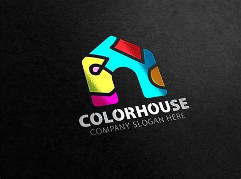 Color House Logo | Home logo, ? logo, Logo design template