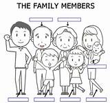 Family Members Coloring Pages For Kids sketch template