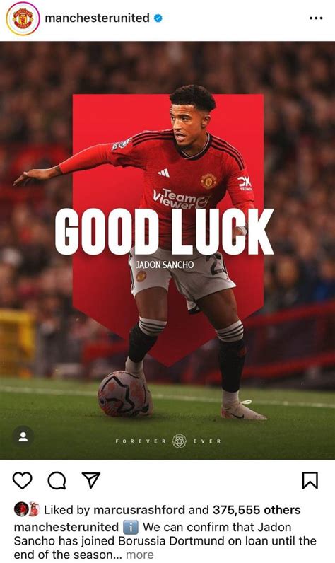 Only two Man Utd players have liked the club’s goodbye to Jadon Sancho ...