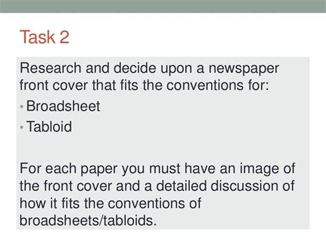 Lesson 1 Tabloid vs Broadsheet