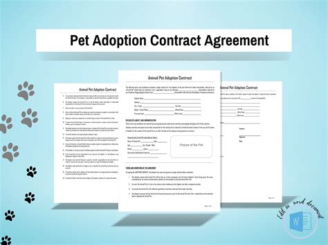 Dog Adoption Contract Template Free Web If You’re Adopting An Dog, You’ll Want To Use A ...