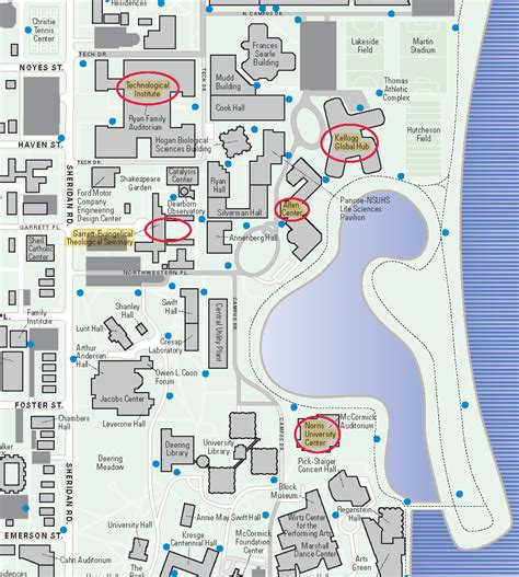 Northwestern University Campus Map - South Carolina Map