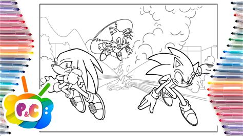 Sonic 2 the hedgehog coloring pages/ Sonic, Tails, Knuckles coloring ...