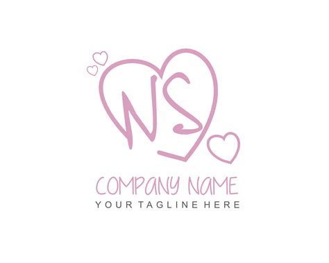 Initial NS with heart love logo template vector 20087946 Vector Art at ...