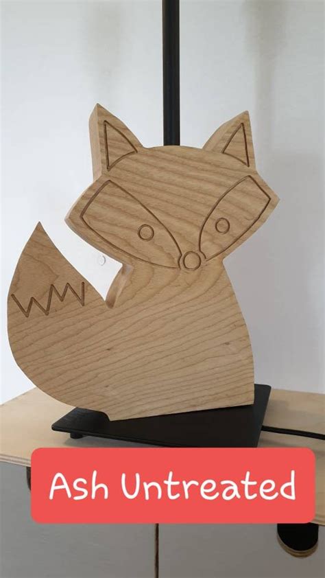 Wooden Fox Table Lamp Base Solid Wood - Etsy